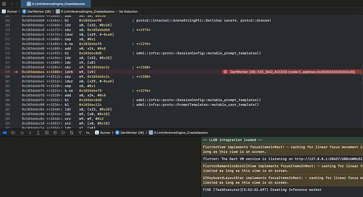 LLDB Debugging for MediaPipe’s binding error